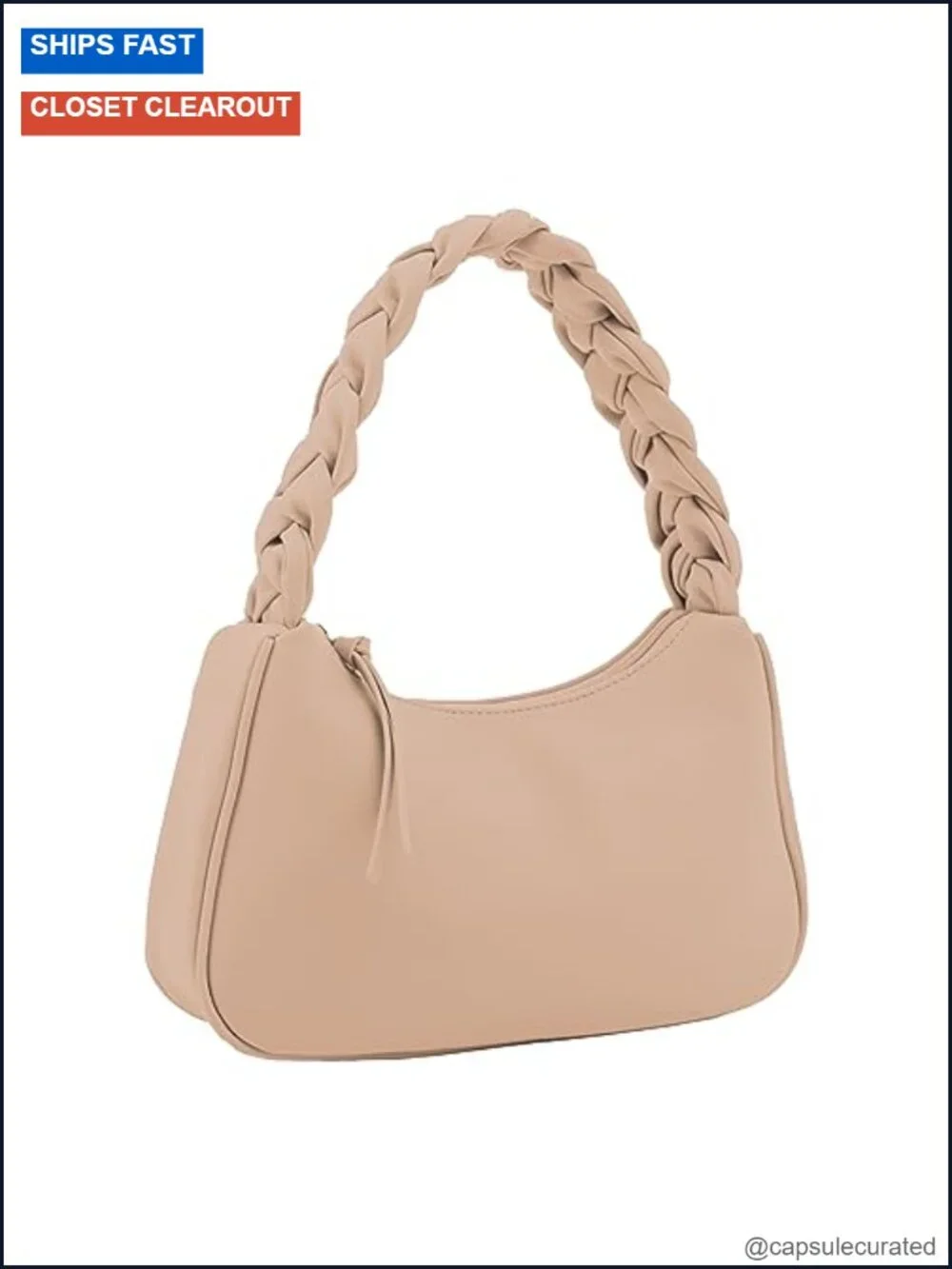 Emperia Braided Top Handle Shoulder Bag For Women, Trendy Designer Small Hobo